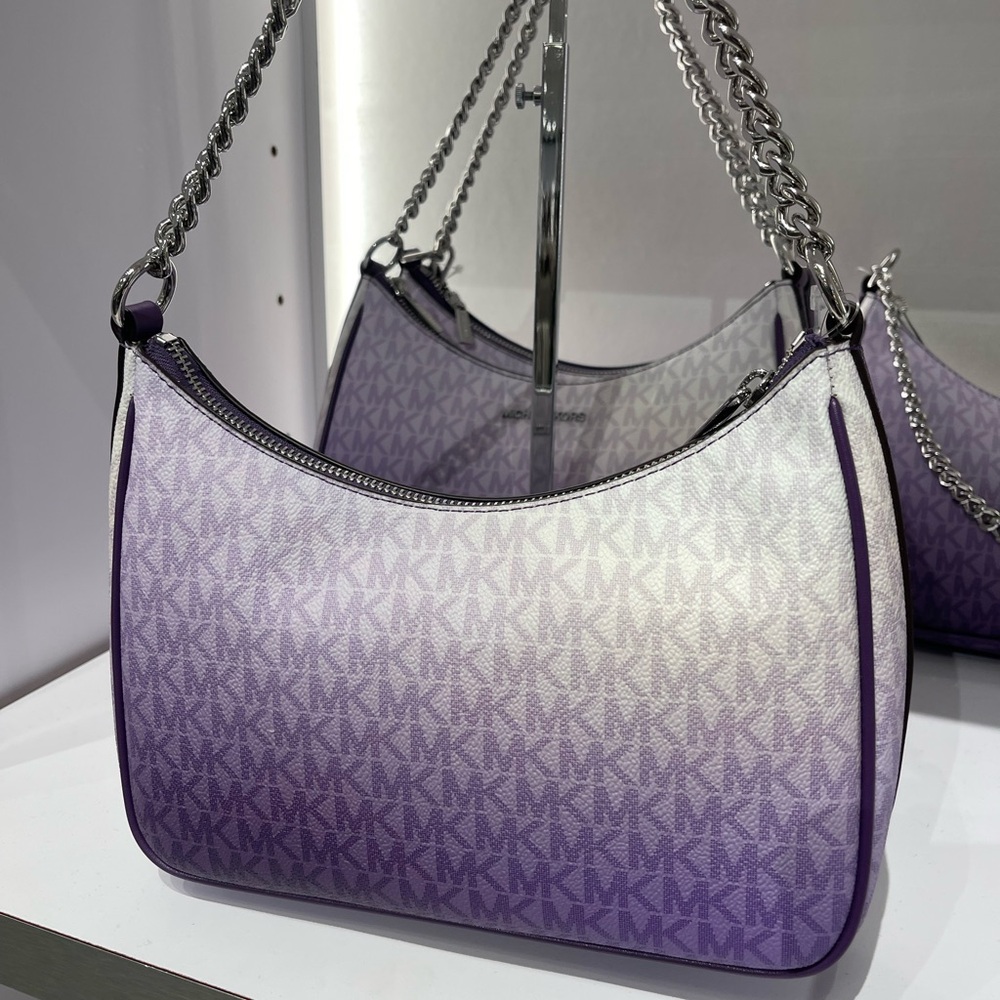 Michael Kors Jet Set Lg Women Pochette Ombré Logo Crossbody XBody Dark Purple
NW - Picture 13 of 16